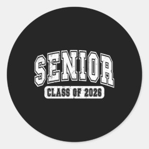 Klasse 2026 Senior 2026 Vintage Absolventen Abschl Runder Aufkleber