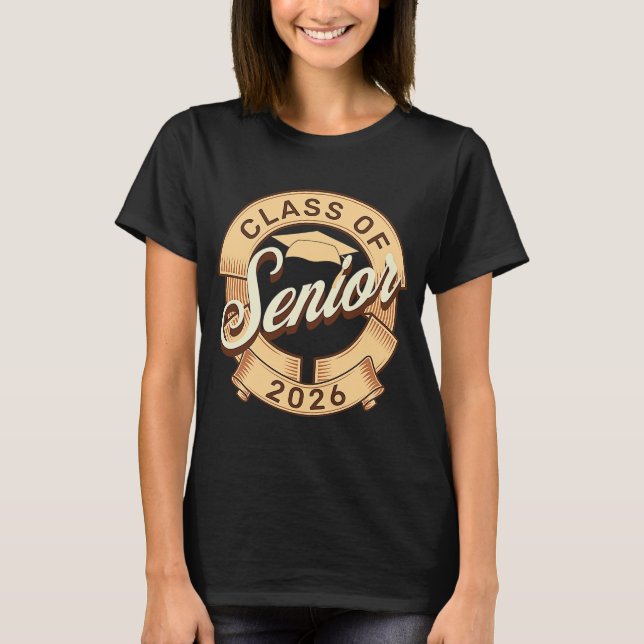 Klasse 2026 Senior Abschluss Senior Class of 20 T-Shirt (Vorderseite)