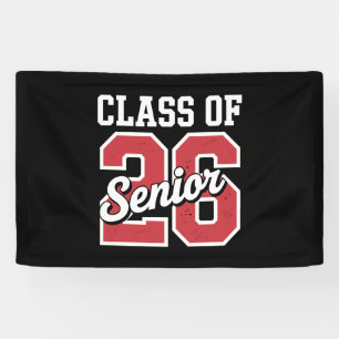 Klasse 2026 Senior Rot Abschluss 26 Absolvent Banner