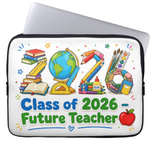Klasse 2026 Zukünftige Lehrkraft Schulmaterial Kun Laptopschutzhülle