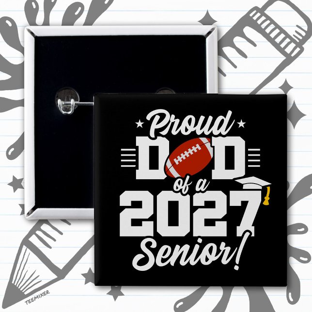 Klasse 2027 Abitur Fußball Stolz Vater Button (Von Creator hochgeladen)