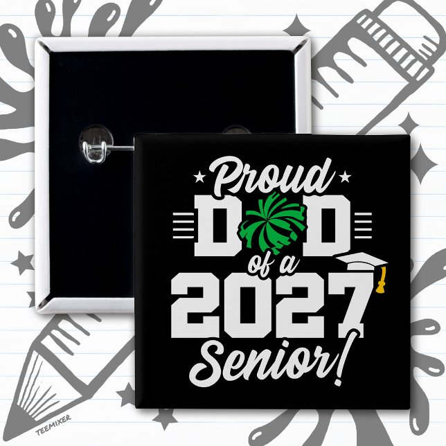 Klasse 2027 Abiturienten Abschlusslied Stolz Papa Button (Von Creator hochgeladen)