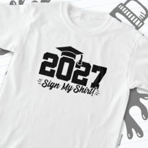 Klasse 2027 Abschluss Unterschreiben Mein Shirt Se