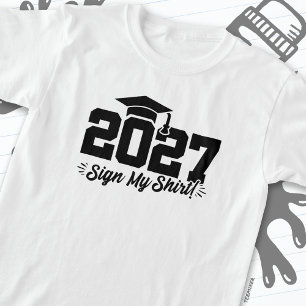 Klasse 2027 Abschluss Unterschreiben Mein Shirt Se
