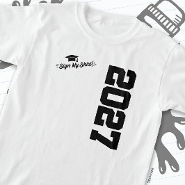 Klasse 2027 Abschluss Unterschreiben Mein Shirt Se