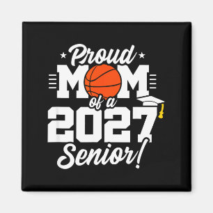 Klasse 2027 Abschlussjahr Basketball stolze Mutter Magnet