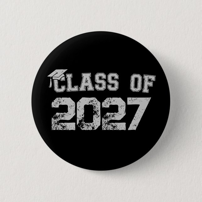 Klasse 2027 Abschlussklasse 2026 Absolvent Button (Vorderseite)