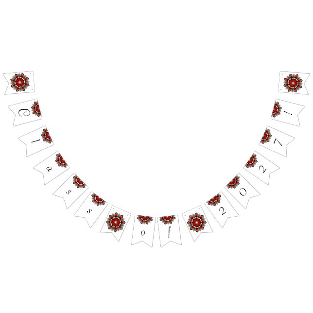 Klasse 2027! Mandala in rot Wimpelkette (Alle)