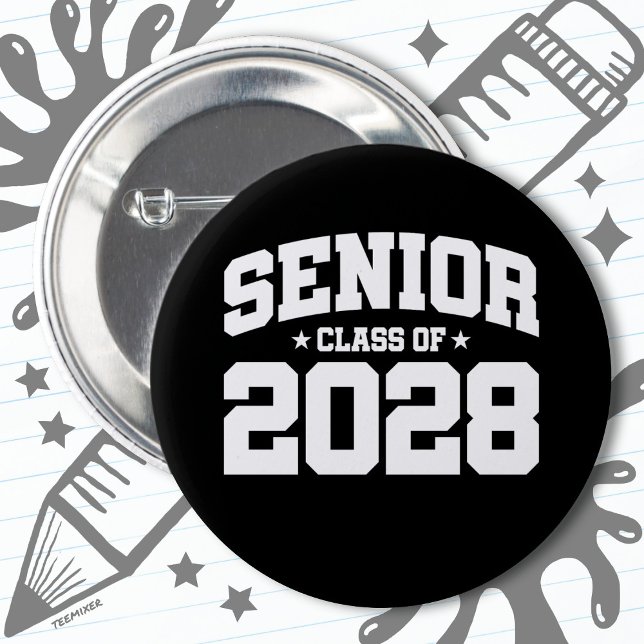 Klasse 2028 Abschluss in der Hochschule Senior 202 Button (Von Creator hochgeladen)