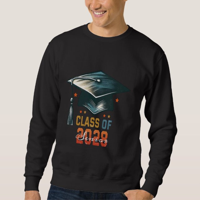Klasse 2028 Abschluss School Future Grad Sweatshirt (Vorderseite)