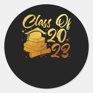 Klasse 2028 Abschluss Students Bachelor_s Hat S Runder Aufkleber