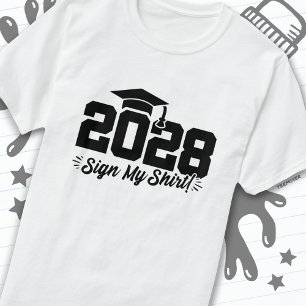 Klasse 2028 Abschluss Unterschreiben Mein Shirt Se