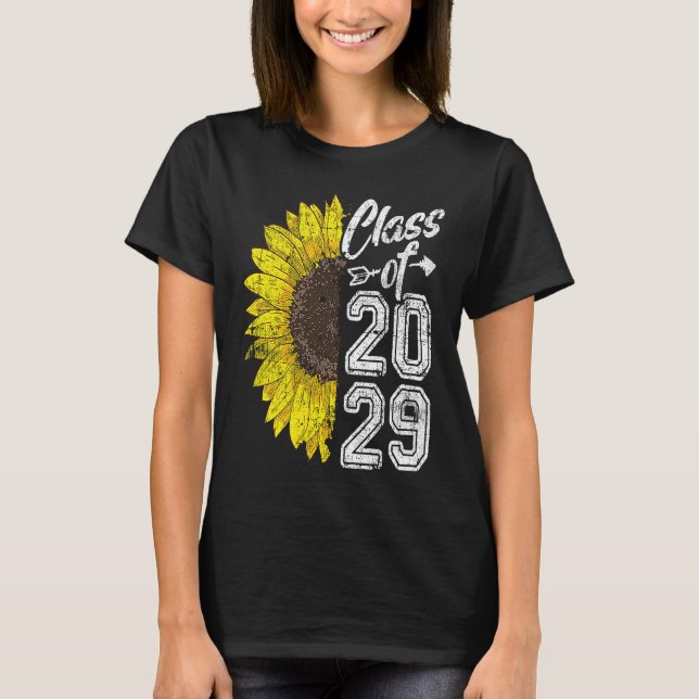 Klasse 2029 Abitur Sunflo T-Shirt (Vorderseite)