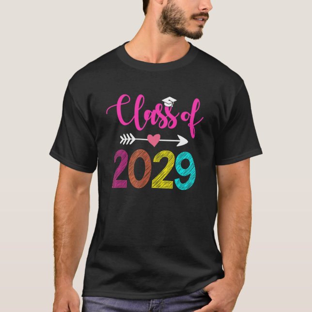 Klasse 2029 Abschluss im Vorschulalter T-Shirt (Vorderseite)