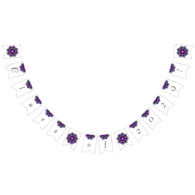 Klasse 2029! Mandala im lila Wimpelkette (Alle)