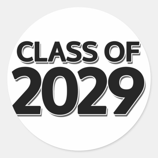 Klasse 2029 runder aufkleber (Vorderseite)