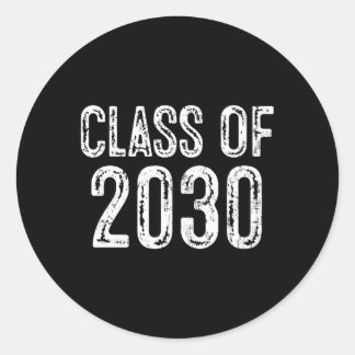 Klasse 2030 Hoher Abschluss Runder Aufkleber