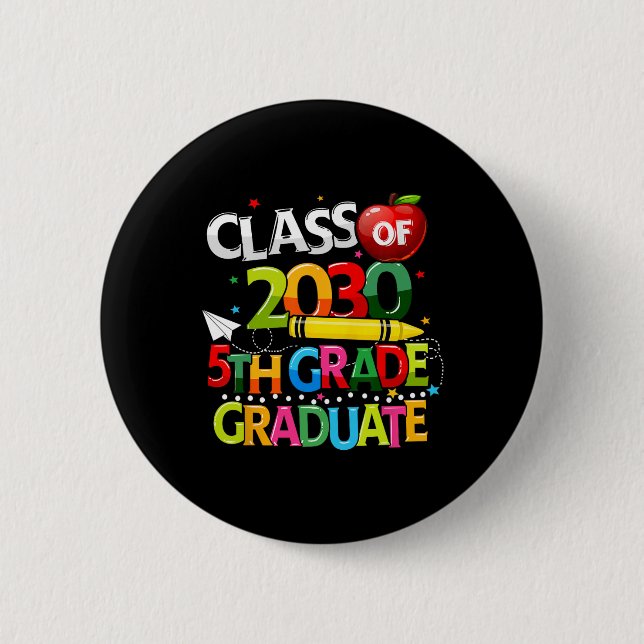 Klasse 2030 Letzter Schultag Button (Vorderseite)