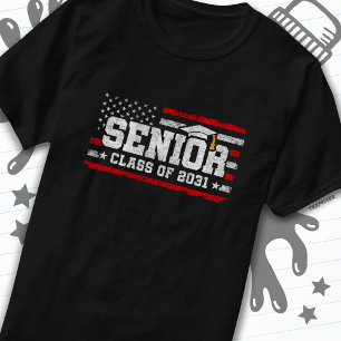 Klasse 2031 Abschluss American Flag Senior 2031 T-Shirt
