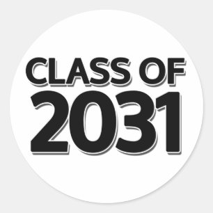 Klasse 2031 runder aufkleber