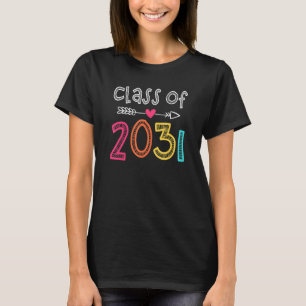 Klasse 2031 Wachse Mit Mir Abschluss Erster Schult T-Shirt