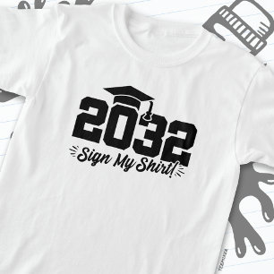 Klasse 2032 Abschluss Schild Mein Shirt Senior 203