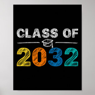 Klasse 2032 Erster Tag der Schule Pre-K Gift Kinde Poster