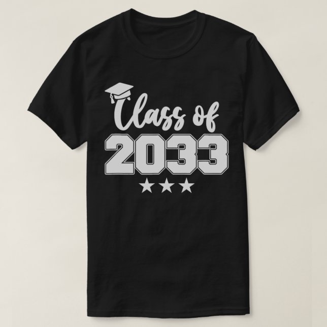 Klasse 2033 Abschluss wird Erster Schultag T-Shirt (Design vorne)