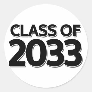 Klasse 2033 runder aufkleber