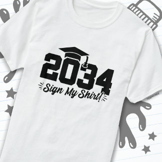 Klasse 2034 Abschluss Unterschreiben Mein Shirt Se