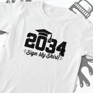 Klasse 2034 Abschluss Unterschreiben Mein Shirt Se