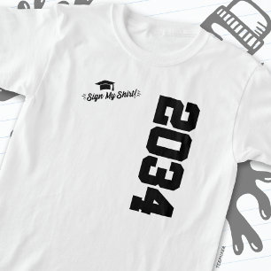 Klasse 2034 Abschluss Unterschreiben Mein Shirt Se