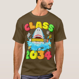 Klasse 2034 Haifisch wächst mit meinem Abschluss K T-Shirt