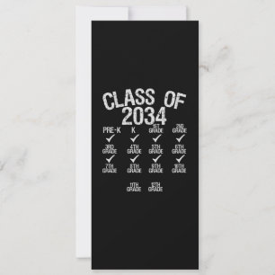 Klasse 2034 mit Abschluss 6. Klasse Feiertagskarte