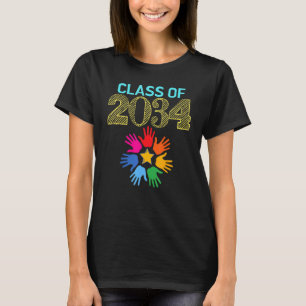 Klasse 2034 wächst mit meinem Handprint auf der Rü T-Shirt
