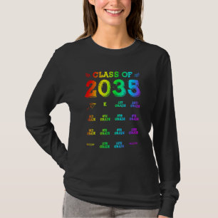 Klasse 2035 Abschluss Ersterschultag Wachsen  T-Shirt