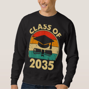 Klasse 2035 Abschluss im Vorschulalter vor dem Abs Sweatshirt