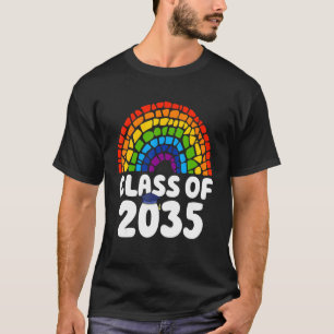Klasse 2035 Abschluss-Rainbow-Retro-Graduate T-Shirt