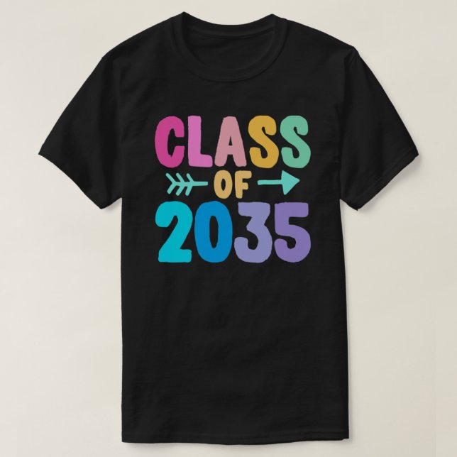 Klasse 2035 Abschluss wächst mit T - Shirt (Design vorne)