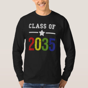 Klasse 2035 Kindergarten vor-K wachsen mit mir Gra T-Shirt