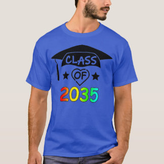Klasse 2035 Kindergarten vor K wachsen mit mir Gra T-Shirt