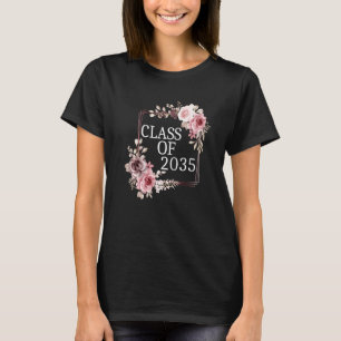 Klasse 2035 Mädchen Kindergarten Abschluss Floral T-Shirt
