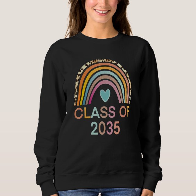 Klasse 2035 Rainbow Leopard Pre-K Grow mit m Sweatshirt (Vorderseite)