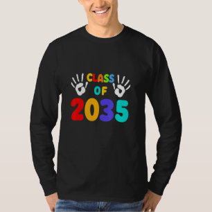 Klasse 2035 Wachse Mit Mir Handabdruck Auf Der Rüc T-Shirt