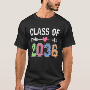 Klasse 2036 Rainbow Pre K Kindergarten Abschluss T-Shirt