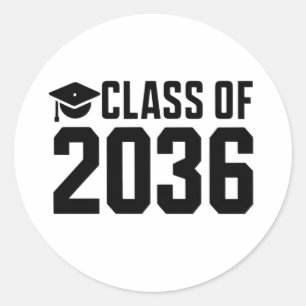 Klasse 2036 Wachse Mit Mir Zurück Zur Schule Runder Aufkleber