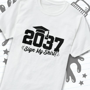 Klasse 2037 Abschluss Unterschreiben Mein Shirt Se
