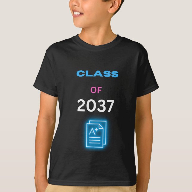 Klasse 2037 meldet Schnur T-Shirt (Vorderseite)