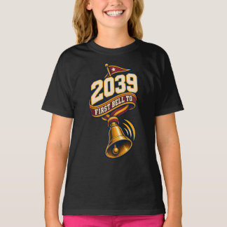 Klasse 2039 Erste Schulglocke Meilenstein T-Shirt