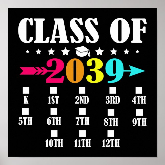 Klasse 2039 Kindergarten Abschluss 12. Klasse Poster (Vorne)